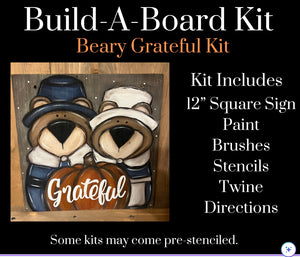 Beary Grateful Build A Board KIT