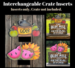 Interchangeable Crate Apples and Watermelon Inserts