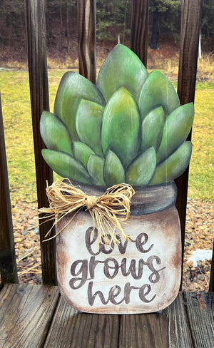 Love Grows Here Succulent