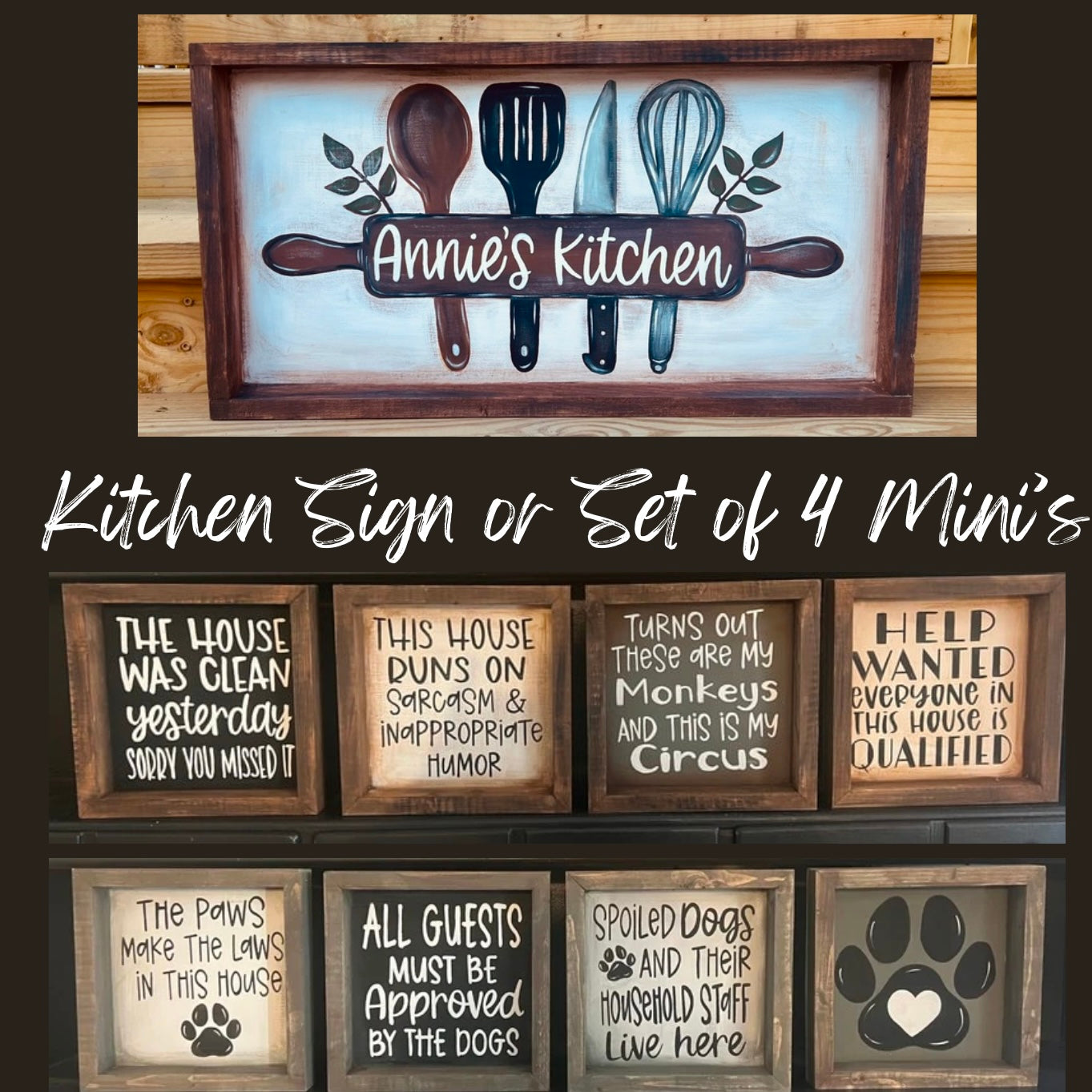 Mini or Kitchen Sign - Bossard's Board Works