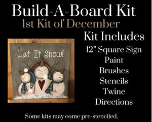 December Build a Board DIY Kit 1 Let It Snow