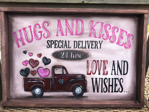 Hugs & Kisses Shadow Box