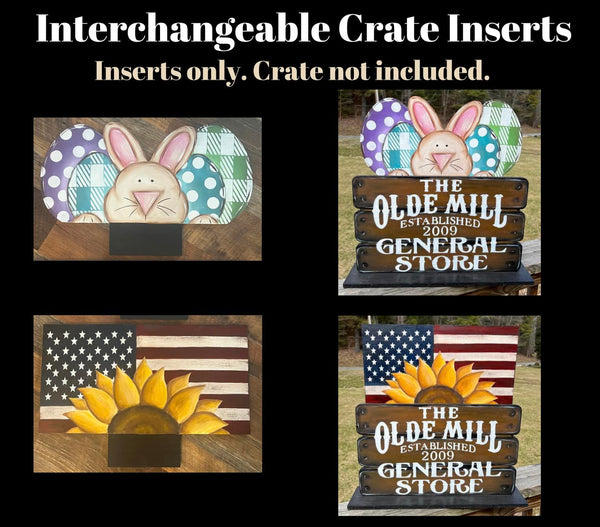 Interchangeable Crate Easter and Memorial Day Inserts - Bossard's Board ...