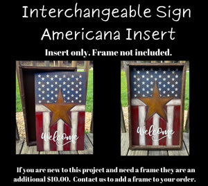 Interchangeable Sign Americana Insert